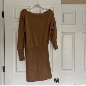 Kookai Camel Sweater Mini Dress 0